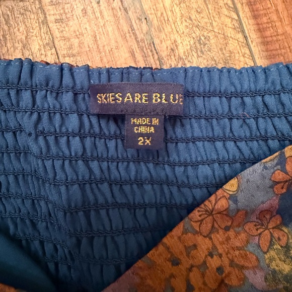 Skies Are Blue Autumn Floral Maxi Dress - Picture 7 of 7